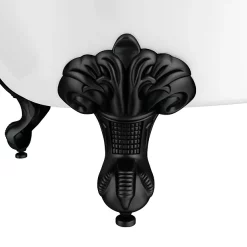 Victorian Plumbing Appleby 1700 Roll Top Shower Bath + Matt Black Leg Set -Deals Accessory Ranges Store mbap1700b d1