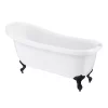 Victorian Plumbing Oxford 1710 Roll Top Slipper Bath + Matt Black Leg Set