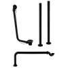 Victorian Plumbing Traditional Matt Black Roll Top Bath Waste W. Fixed Height Bath Tap Standpipes -Deals Accessory Ranges Store mbrtbk d3