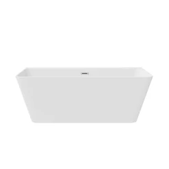 Victorian Plumbing Mileto Square Back To Wall Modern Bath (1500 X 760mm) -Deals Accessory Ranges Store mbtw15w detail01