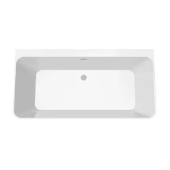 Victorian Plumbing Mileto Square Back To Wall Modern Bath (1500 X 760mm) -Deals Accessory Ranges Store mbtw15w detail02