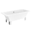 Milan Bathroom Milan 1690 Modern Square Roll Top Bath + Chrome Leg Set -Deals Accessory Ranges Store milan1690modernsquarerolltopbathwithchromelegsetnewdetail