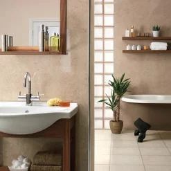 Showerwall Cappucchino Marble Waterproof Decorative Wall Panel - Various Size Options -Deals Accessory Ranges Store msswcpmapczz15000 l