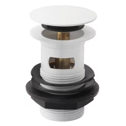 Arezzo Round Matt White Click Clack Basin Waste + Bottle Trap Pack -Deals Accessory Ranges Store mwbwbtd1