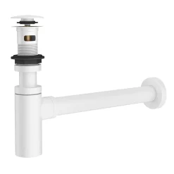 Arezzo Round Matt White Click Clack Basin Waste + Bottle Trap Pack -Deals Accessory Ranges Store mwbwbtl