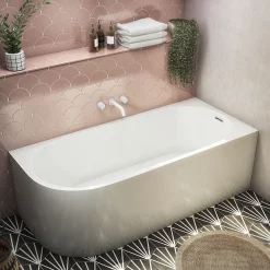 Monza­­ Bathroom Monza 1700 X 750 Curved Free Standing Corner Bath -Deals Accessory Ranges Store mz1775crn n l