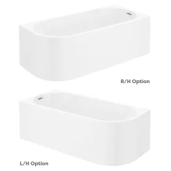 Monza­­ Bathroom Monza 1700 X 750 Curved Free Standing Corner Bath -Deals Accessory Ranges Store mz1775crnndetail1