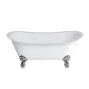 Clearwater Bath Clearwater Battello 1690 X 800mm ClearStone Gloss White Bath + Classic Chrome Feet -Deals Accessory Ranges Store n10l3c n detail2
