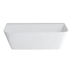 Clearwater Bath Clearwater Patinato Clear Stone Gloss White Back To Wall Bath - 1690 X 800
