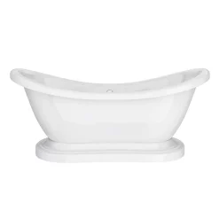 Victorian Plumbing Oakland 1750 Double Ended Roll Top Slipper Bath With Skirt -Deals Accessory Ranges Store oakland1750doubleendedrolltopslipperbathwithskirtd1