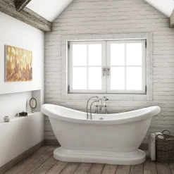 Victorian Plumbing Oakland 1750 Double Ended Roll Top Slipper Bath With Skirt -Deals Accessory Ranges Store oakland1750doubleendedrolltopslipperbathwithskirtlrg