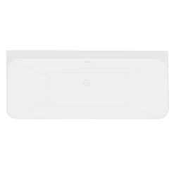 Victorian Plumbing Orion Matt Black Back To Wall Modern Square Bath (1700 X 740mm) -Deals Accessory Ranges Store ori17blk nw d3