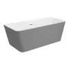 Victorian Plumbing Orion Matt Grey Back To Wall Modern Square Bath (1700 X 740mm)