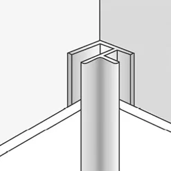 Victorian Plumbing Orion Aluminium 12-20mm Universal Corner Trim For Wall Tile Panels