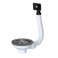 Viva Sanitary Fitting Viva Basket Strainer Waste With Square Overflow -Deals Accessory Ranges Store pp0010s l