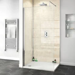 Victorian Plumbing Orion Travertine Marble Shower Wall Panel - 2400 X 1000mm