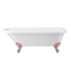 Victorian Plumbing Bromley 1780 Single Ended Roll Top Bath + Rose Gold Leg Set -Deals Accessory Ranges Store rgbrom1780b detail2