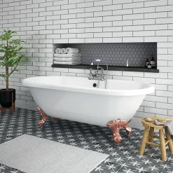 Victorian Plumbing Duke 1795 Traditional Roll Top Bath + Rose Gold Leg Set -Deals Accessory Ranges Store rgduke1795b nl