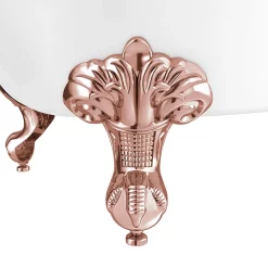 Victorian Plumbing Oxford 1710 Roll Top Slipper Bath + Rose Gold Leg Set -Deals Accessory Ranges Store rmox1710b d1