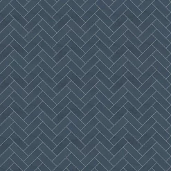 Showerwall Navy Herringbone Acrylic Waterproof Decorative Wall Panel