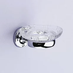 Silverdale Bathroom Silverdale Luxury Berkeley Crystal Soap Dish - Chrome