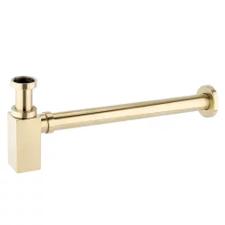Arezzo Square Brushed Brass Modern Basin Bottle Trap -Deals Accessory Ranges Store sqbotbralrg