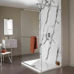 Showerwall Bianco Carrara Waterproof Decorative Wall Panel - Various Size Options -Deals Accessory Ranges Store swbiacar d2
