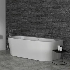 Ideal Standard Adapto 1800 X 800mm D-Shape Freestanding Bath With Clicker Waste -Deals Accessory Ranges Store t466001 d3