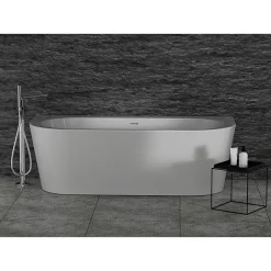 Ideal Standard Adapto 1800 X 800mm D-Shape Freestanding Bath With Clicker Waste
