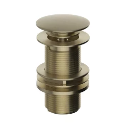 Heritage Bathroom Heritage Clicker Basin Waste - Unslotted - Brushed Brass