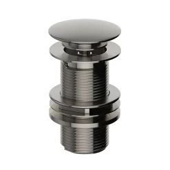 Heritage Bathroom Heritage Clicker Basin Waste - Unslotted - Brushed Nickel