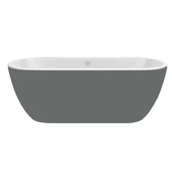 Victorian Plumbing Verona Grey Freestanding Modern Bath -Deals Accessory Ranges Store veronagreyfreestandingmodernbath d2