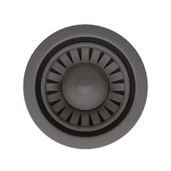 Venice Matt Grey Basket Strainer Kitchen Sink Waste With Rectangular Overflow Plate -Deals Accessory Ranges Store vnkbs297 d1