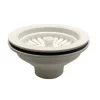 Venice Matt White Plastic Basket Strainer Kitchen Sink Waste