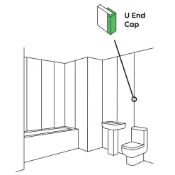 Victorian Plumbing Orion End Trim - Satin Aluminium -Deals Accessory Ranges Store vpwpacal05sa d1