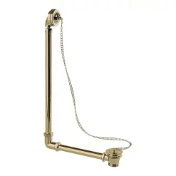 Urlington Bathroom Burlington Gold Exposed Bath Overflow, Plug & Chain