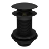 Arezzo Matt Black Unslotted Click Clack Basin Waste