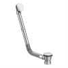 Victorian Plumbing Chrome Flexible Exposed Click Clack Bath Waste With Overflow