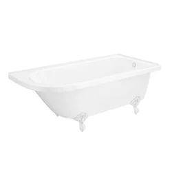 Victorian Plumbing Appleby 1700 Roll Top Shower Bath + White Leg Set -Deals Accessory Ranges Store whtap1700b l