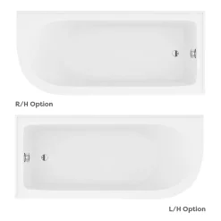 Victorian Plumbing Appleby 1700 Roll Top Shower Bath + White Leg Set -Deals Accessory Ranges Store whtap1700b n d5