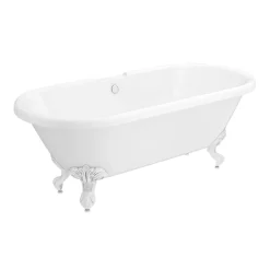 Victorian Plumbing Duke 1795 Traditional Roll Top Bath + White Leg Set -Deals Accessory Ranges Store whtduke1795b d2