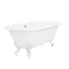 Victorian Plumbing Duke 1795 Traditional Roll Top Bath + White Leg Set
