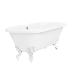 Victorian Plumbing Duke 1795 Traditional Roll Top Bath + White Leg Set