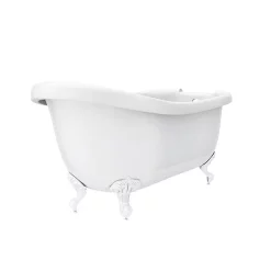 Victorian Plumbing Oxford 1710 Roll Top Slipper Bath + White Leg Set